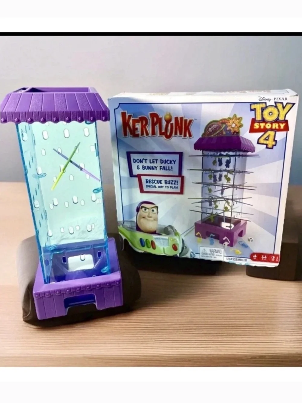 Disney Pixar Toy Story 4 Kerplunk Kids Game Mattel - Rescue Buzz Lightyear -